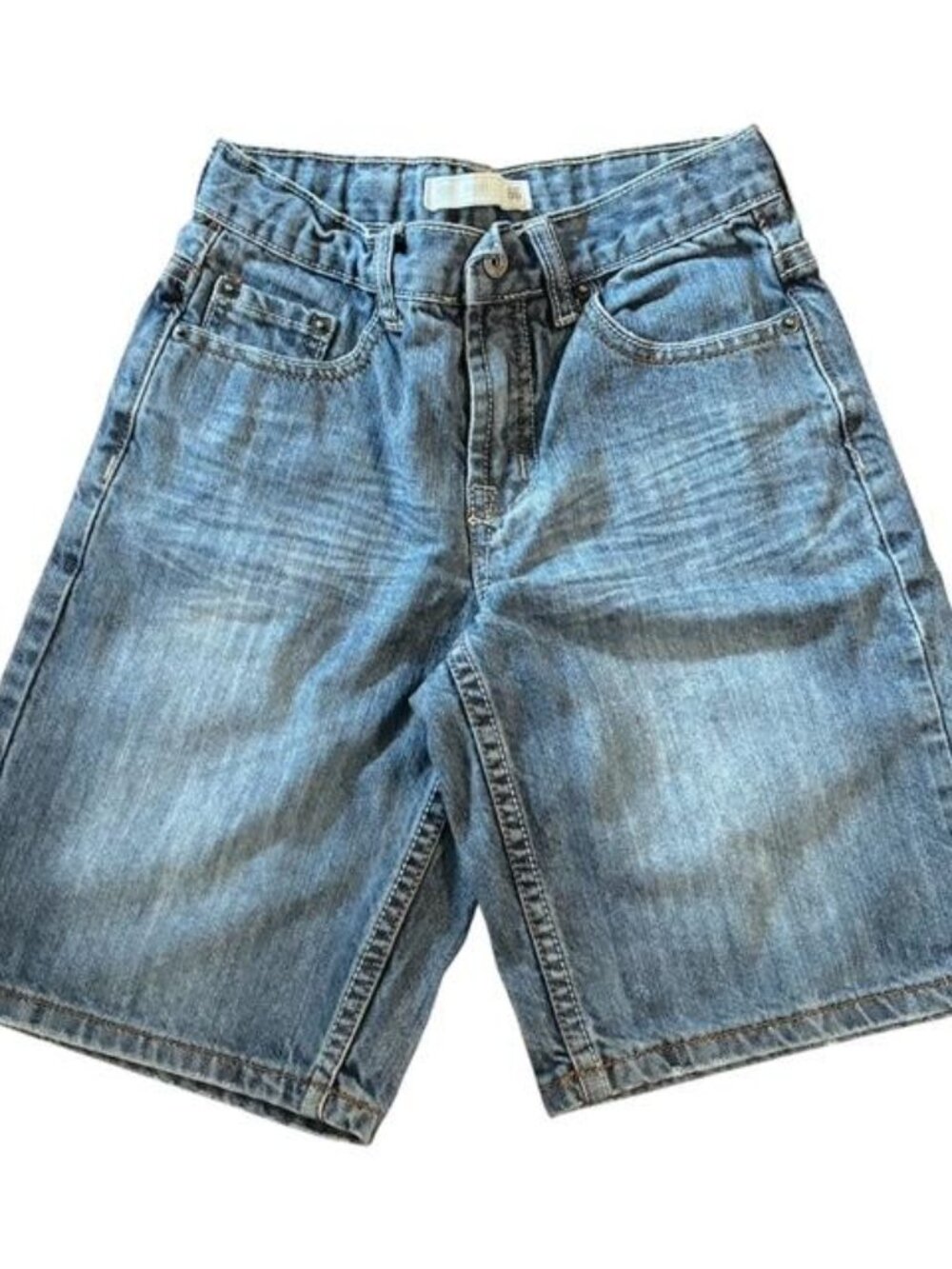 Route 66 Adjustable Waistband Denim Shorts Youth Sz 7 Boys Dark Wash Jean Shorts